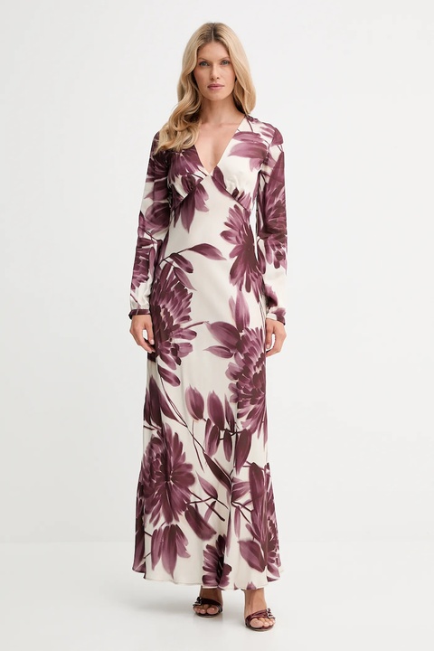 Twinset sukienka kolor beżowy maxi rozkloszowana 252TP2703 - zdjęcie produktu nr 1