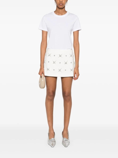 PINKO crystal-embellished mini skirt - White - zdjęcie produktu nr 2