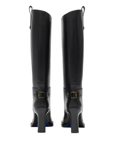 Burberry 85mm Cavalier calf-leather buckle boots - Black - zdjęcie produktu nr 1