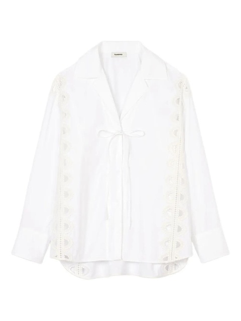SANDRO organic-cotton shirt - White - zdjęcie produktu nr 1