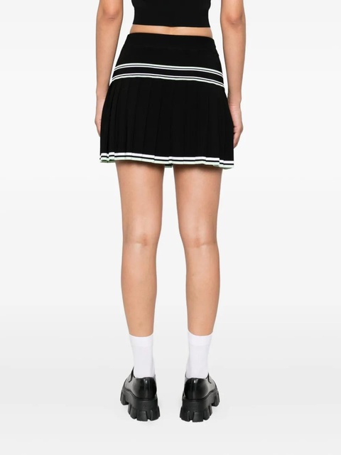 Casablanca pleated striped skirt - Black - zdjęcie produktu nr 2
