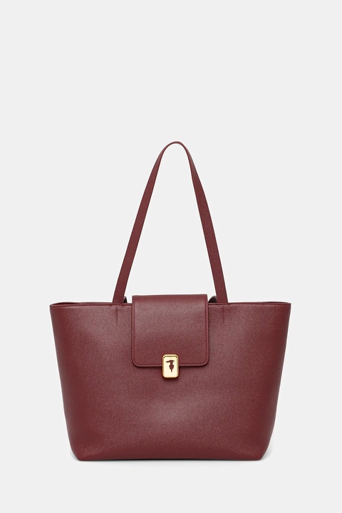 Trussardi torebka skórzana kolor bordowy Z605E106078N - zdjęcie produktu nr 1