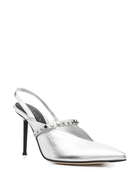 Alexander McQueen 90mm Revel Slingback studded pumps - Silver - zdjęcie produktu nr 2