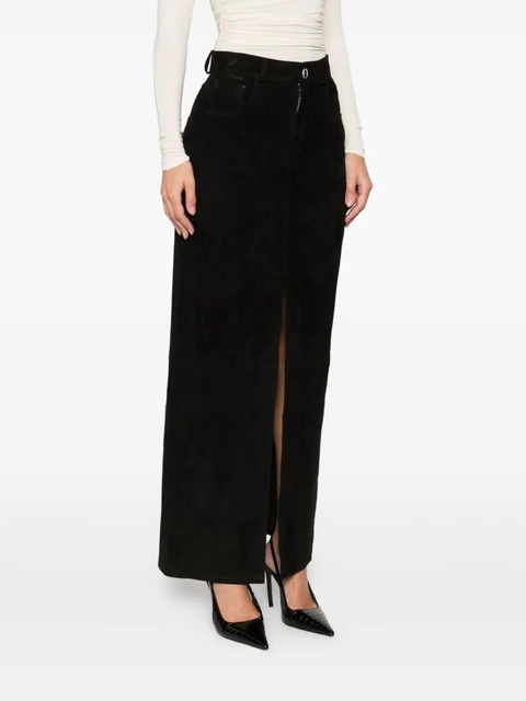 ducie Chicago suede maxi skirt - Black - zdjęcie produktu nr 2