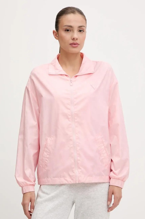 Guess kurtka kolor różowy przejściowa oversize V5GL01 WH482 - zdjęcie produktu nr 1