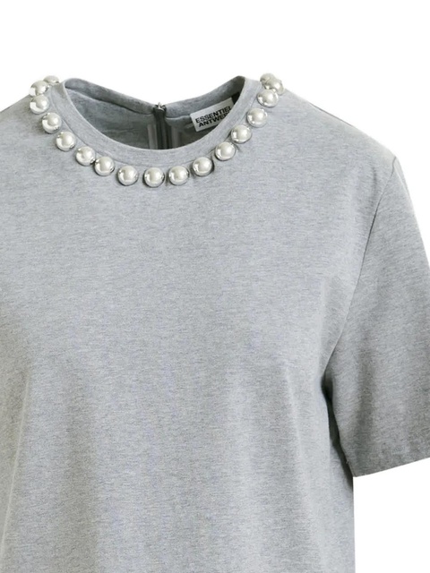 Essentiel Antwerp pearl-embellished T-shirt - Grey - zdjęcie produktu nr 2
