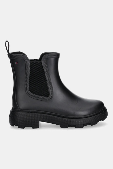 Tommy Hilfiger kalosze FLAG ANKLE RAINBOOT WARM LINING damskie kolor czarny FW0FW08974 - zdjęcie produktu nr 2