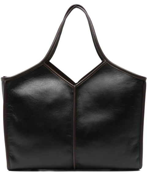 Hereu Calella leather V-shaped top handle tote bag - Black - zdjęcie produktu nr 1