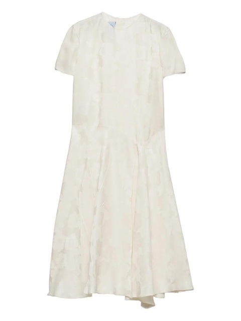 Prada floral jacquard midi dress - Neutrals - zdjęcie produktu nr 1