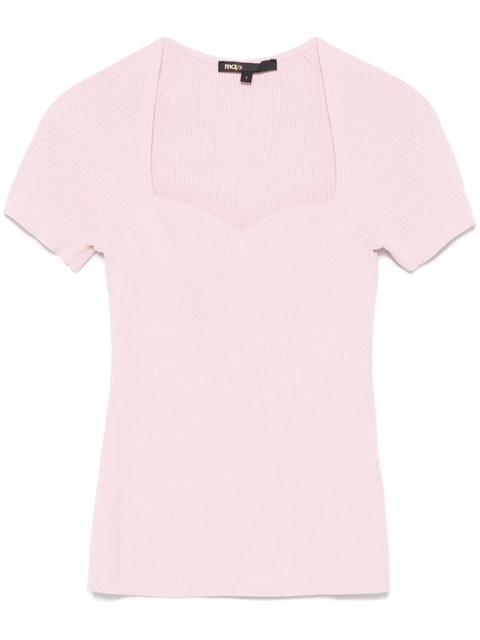 Maje ribbed-knit top - Pink - zdjęcie produktu nr 1