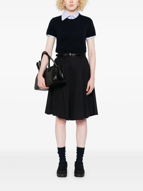 Prada keyhole-neck short-sleeve top - Blue - zdjęcie produktu nr 2