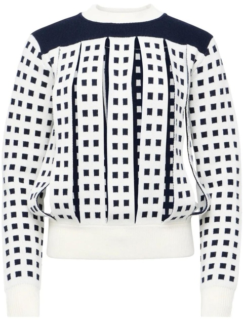 JW Anderson jacquard slit sweater - White - zdjęcie produktu nr 1
