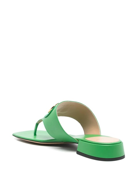 Valentino Garavani VLogo leather sandals - Green - zdjęcie produktu nr 2