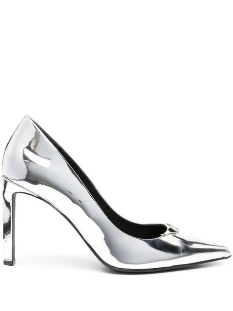 Zadig&Voltaire Perfect 100mm metallic-finish pumps - Silver - zdjęcie produktu nr 1