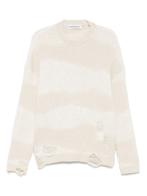 OUR LEGACY distressed sweater - Neutrals - zdjęcie produktu nr 1