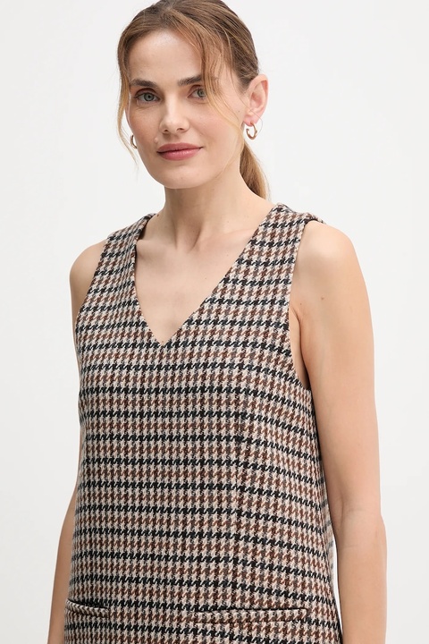 Tommy Hilfiger sukienka wełniana kolor brązowy WW0WW48267 - zdjęcie produktu nr 2