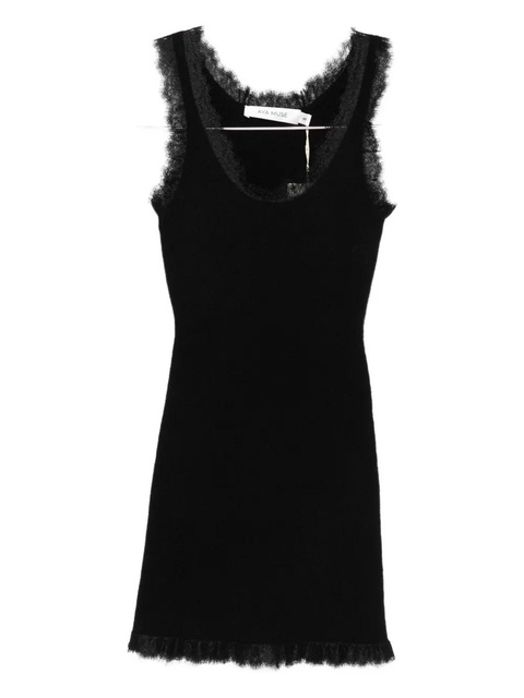 Aya Muse lace-trim mini dress - Black - zdjęcie produktu nr 1