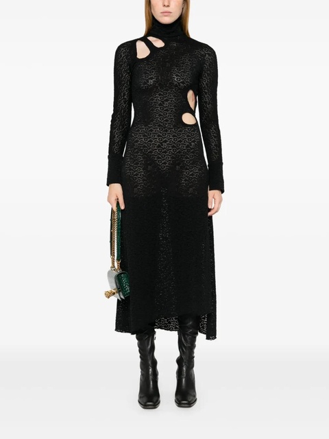 Victoria Beckham floral-embroidery dress - Black - zdjęcie produktu nr 2