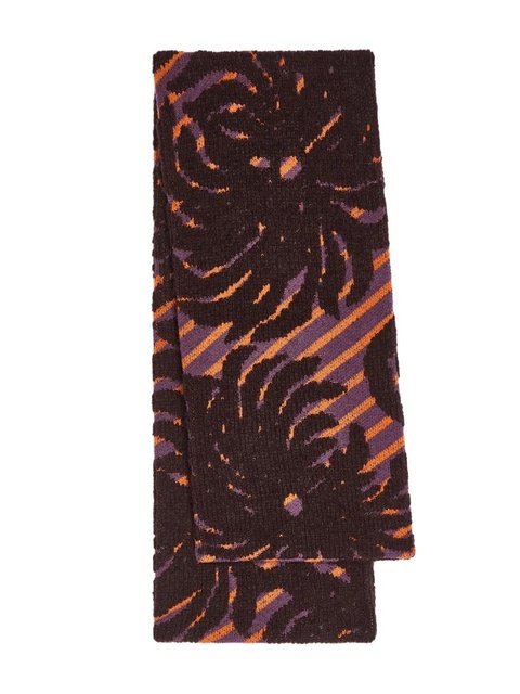 DRIES VAN NOTEN jacquard scarf - Brown - zdjęcie produktu nr 2