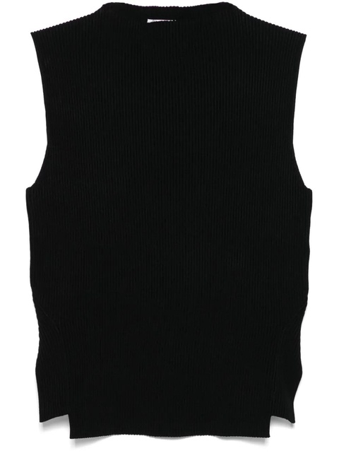Victoria Beckham ribbed-knit vest - Black - zdjęcie produktu nr 1