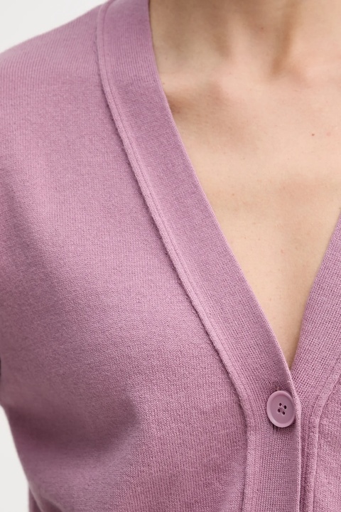 Sisley kardigan z domieszką wełny damski kolor różowy lekki 1KHTM602P - zdjęcie produktu nr 2