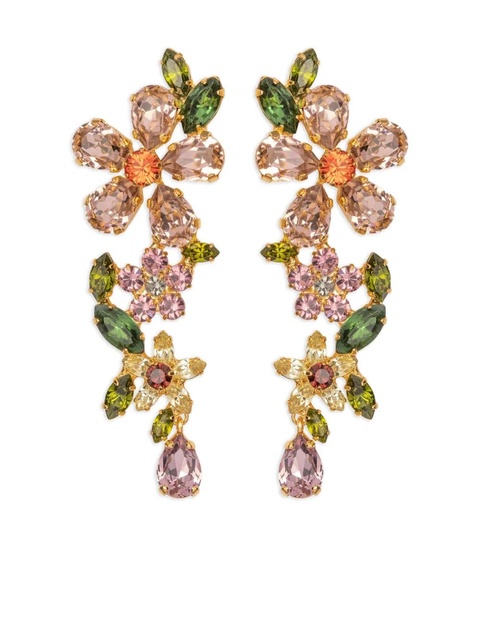 Jennifer Behr Cosetta crystal-flower earrings - Gold - zdjęcie produktu nr 1