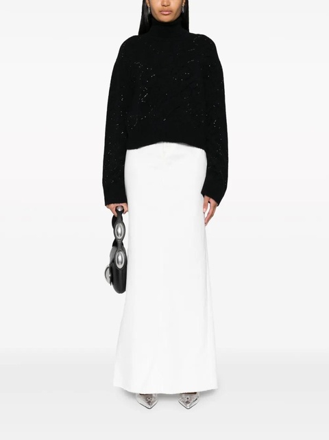 Blumarine crystal-embellished knitted jumper - Black - zdjęcie produktu nr 2