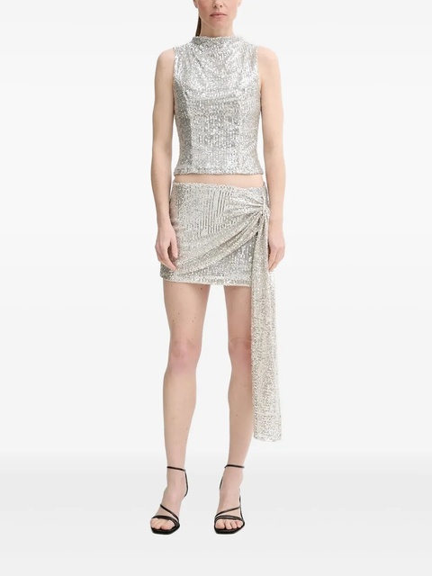 ALOHAS sequin high-neck blouse - Gold - zdjęcie produktu nr 1