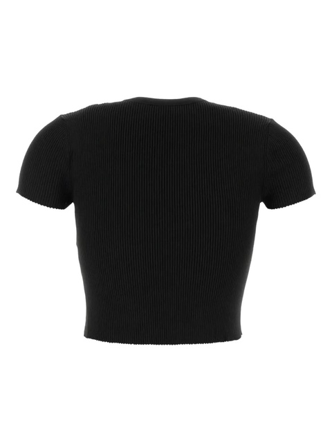 Givenchy ribbed cropped T-shirt - Black - zdjęcie produktu nr 2