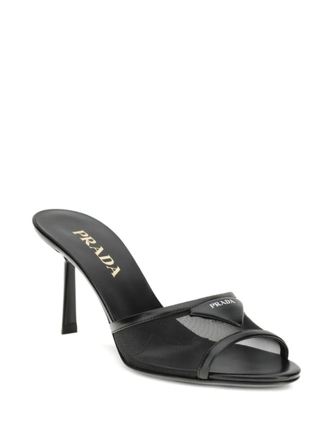 Prada mesh heeled sandals - Black - zdjęcie produktu nr 2