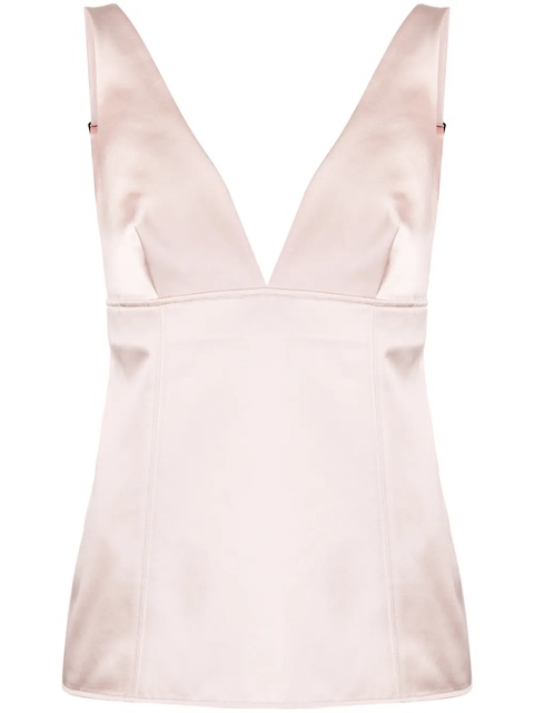 Givenchy V-neck satin top - Pink - zdjęcie produktu nr 1