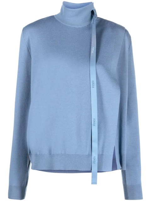FENDI logo-detail wool sweater - Blue - zdjęcie produktu nr 1