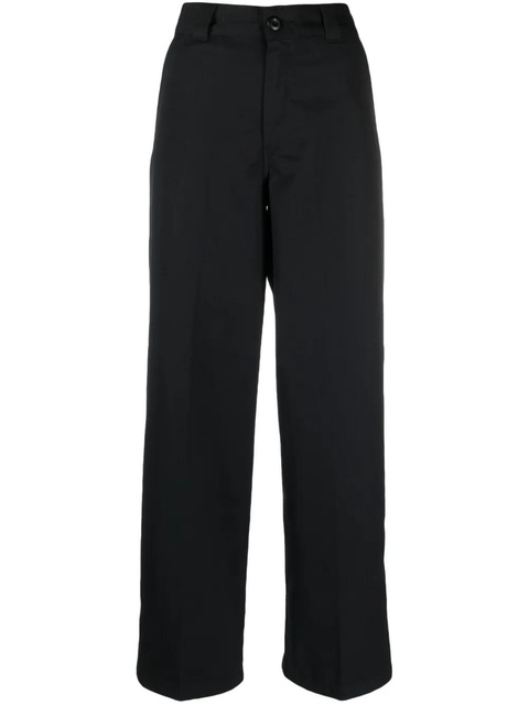 Carhartt WIP logo-patch pressed-crease trousers - Black - zdjęcie produktu nr 1