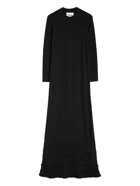 Jil Sander ruffle-detail maxi dress - Black - zdjęcie produktu nr 1