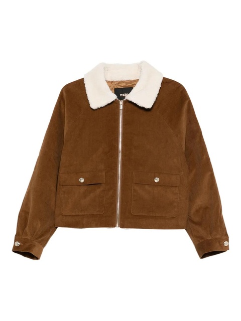 Maje shearling-collar jacket - Brown - zdjęcie produktu nr 1