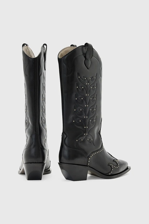 AllSaints kowbojki skórzane CARINA BOOT damskie kolor czarny na słupku W061FD - zdjęcie produktu nr 2