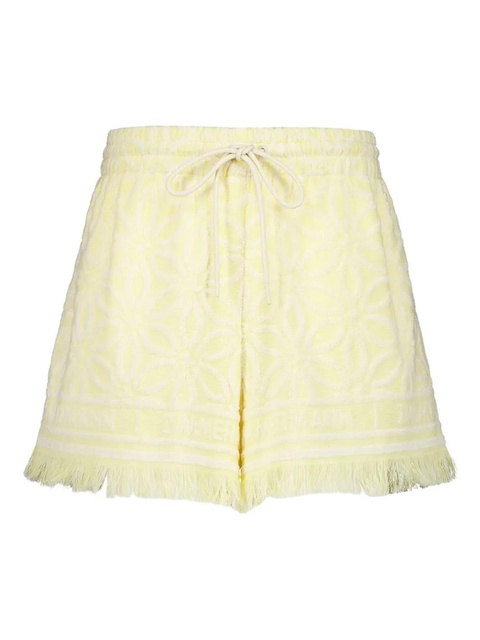 ZIMMERMANN Coco fringed jacquard shorts - Yellow - zdjęcie produktu nr 1