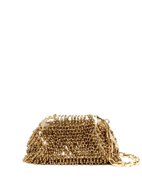 Self-Portrait crystal embellishment clutch bag - Gold - zdjęcie produktu nr 1
