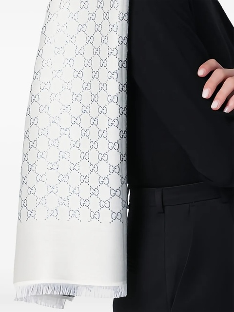 Gucci GG-jacquard scarf - White - zdjęcie produktu nr 2