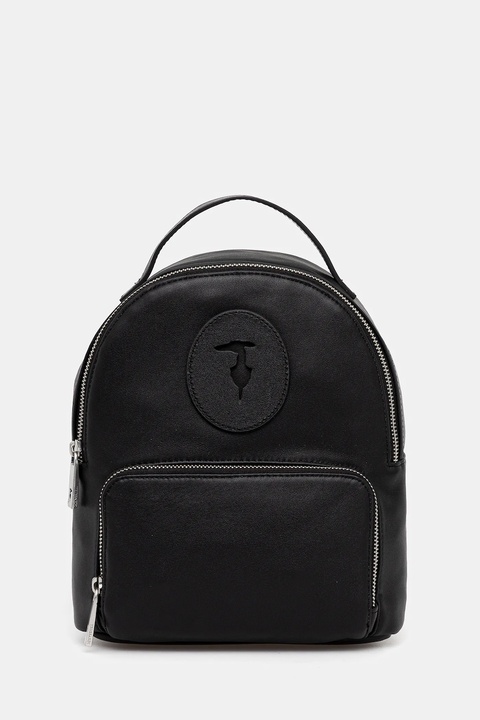 Trussardi plecak skórzany damski kolor czarny mały gładki Z658E006087N - zdjęcie produktu nr 1
