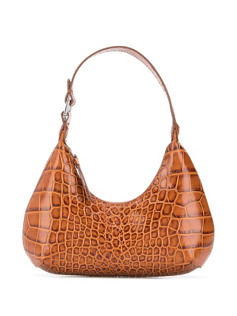 BY FAR crocodile-effect shoulder bag - Brown - zdjęcie produktu nr 1