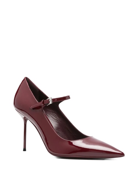 Paris Texas 90mm patent leather buckle pumps - ROUGE NOIR - zdjęcie produktu nr 2