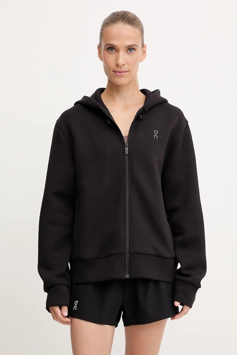 On bluza treningowa Focus Tech kolor czarny z kapturem 1WF30370553 - zdjęcie produktu nr 1