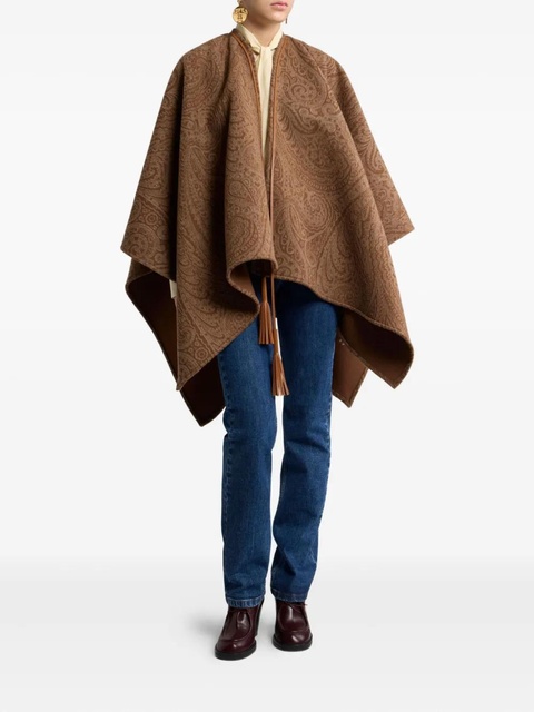 ETRO paisley jacquard cape - Brown - zdjęcie produktu nr 1