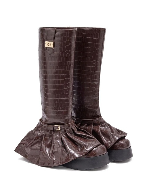 GANNI embossed boots - Red - zdjęcie produktu nr 2