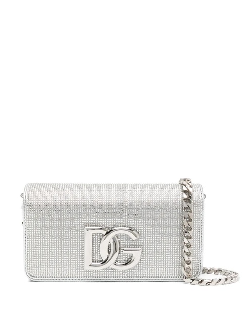 Dolce & Gabbana crystal-embellished clutch bag - Silver - zdjęcie produktu nr 1