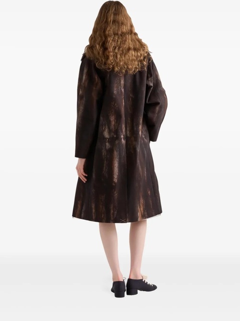 Prada single-breasted coat - Brown - zdjęcie produktu nr 2