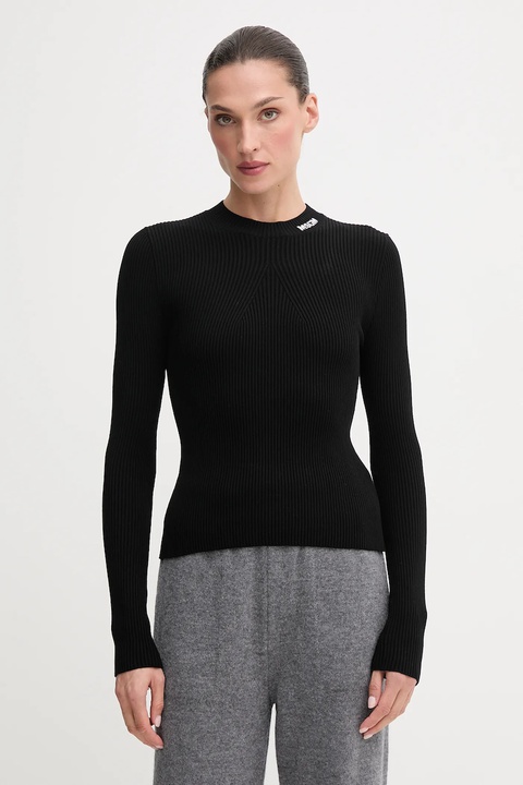 MSGM sweter damski kolor czarny z półgolfem 3941MDM217.257784 - zdjęcie produktu nr 1