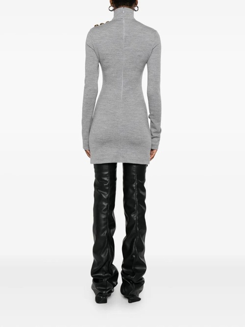 Balmain high-neck button-detail dress - Grey - zdjęcie produktu nr 2