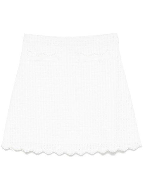 SANDRO open-knit mini skirt - White - zdjęcie produktu nr 1